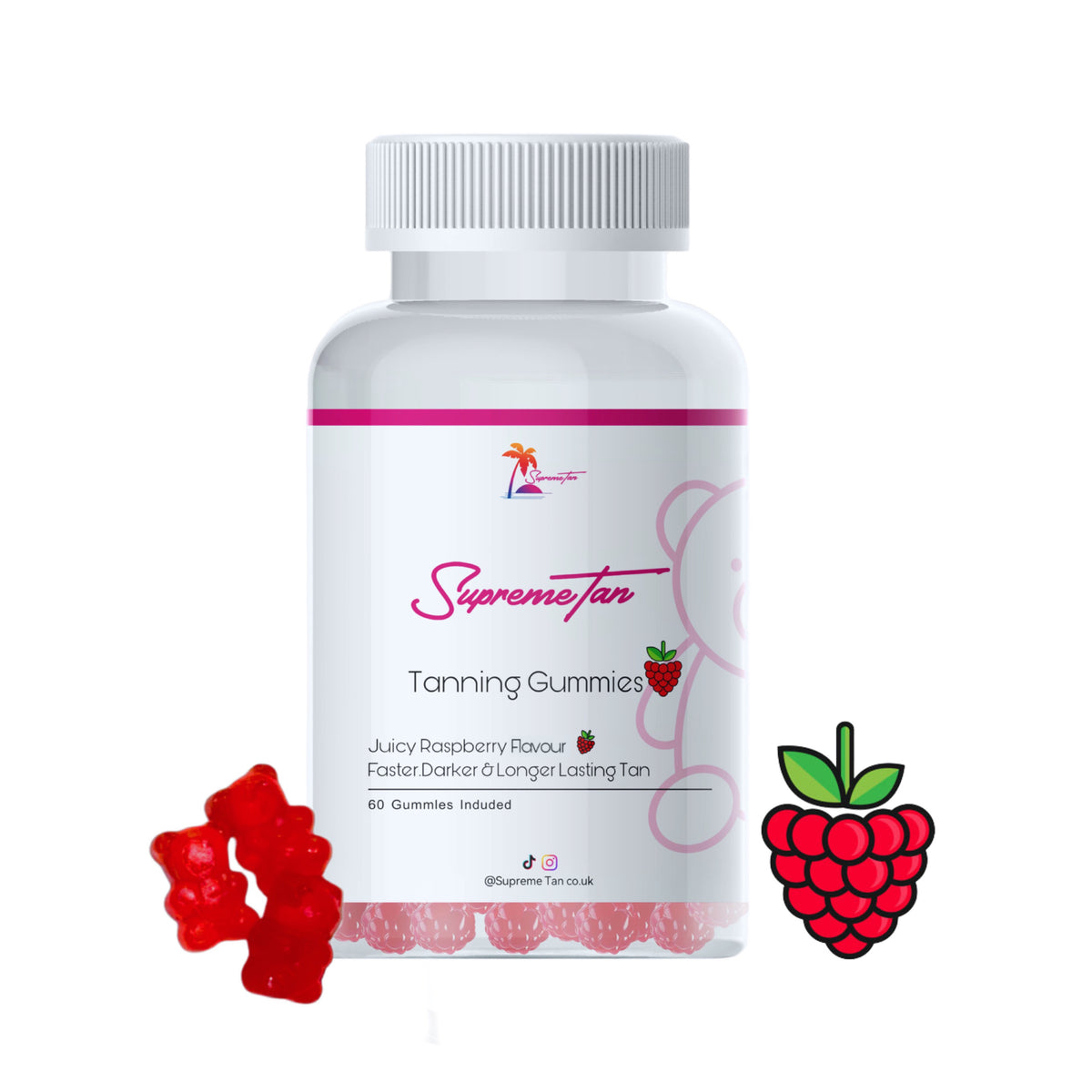 Tanning Gummies - Raspberry Flavour